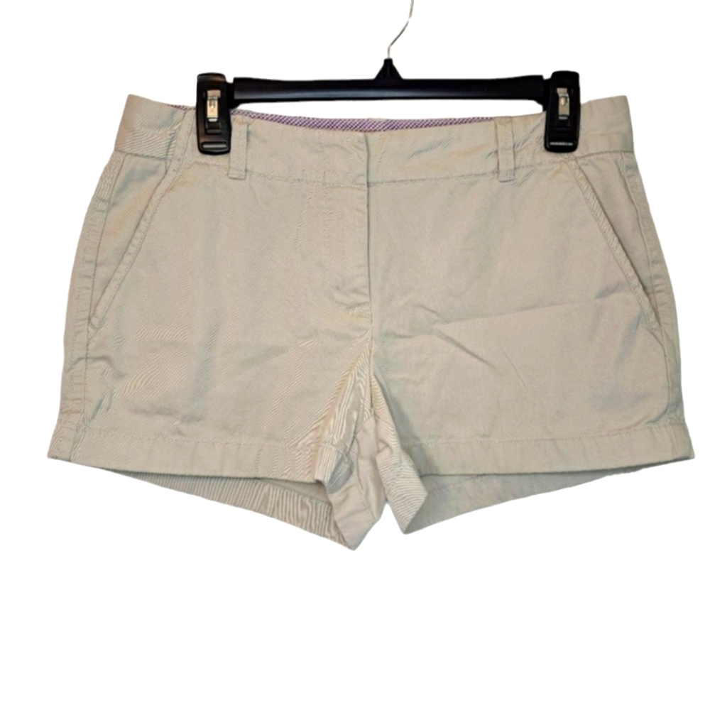 J. Crew Wearever Khaki Twill Chino Shorts Size 8